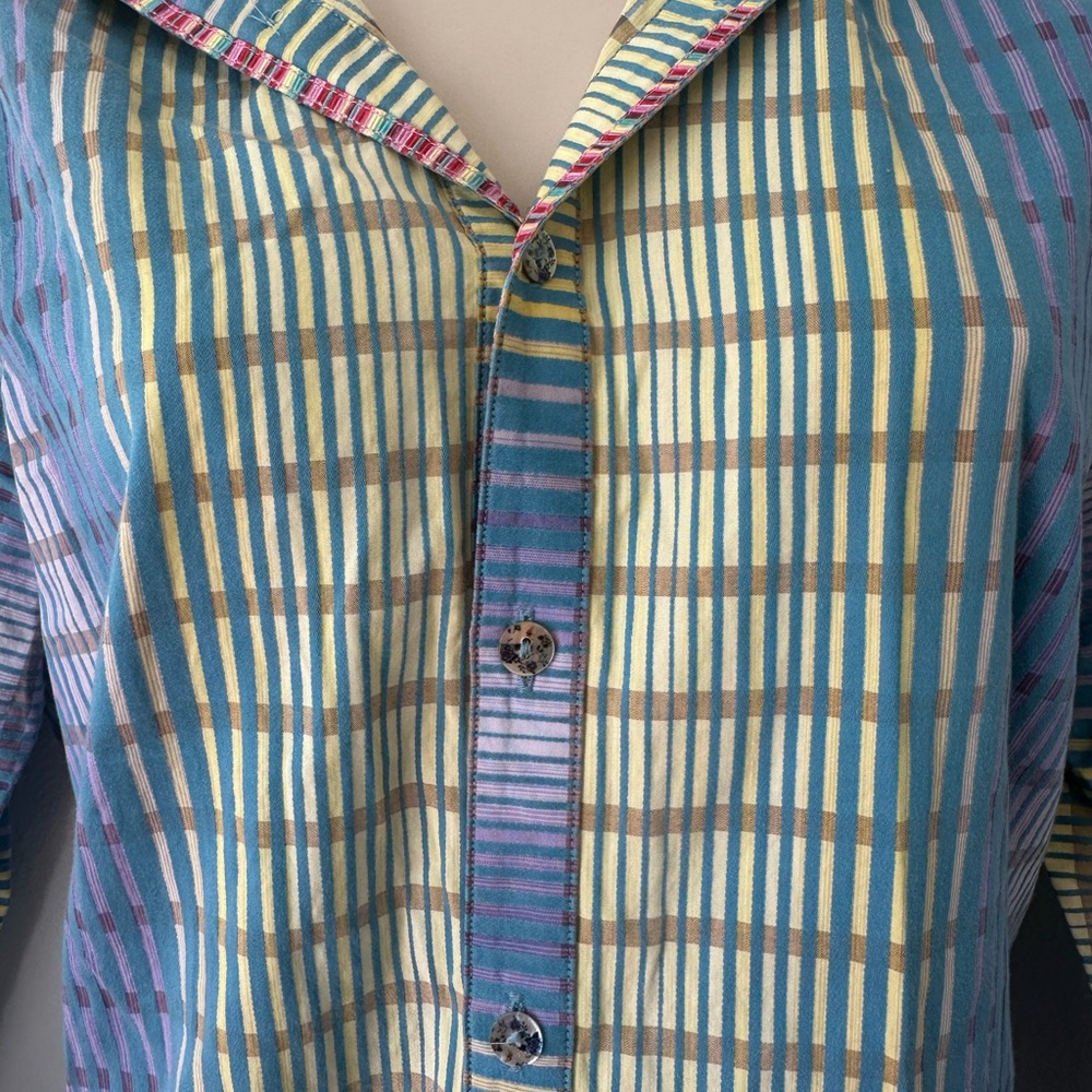 Colorful Striped Button-Up Shirt - Picture 3 of 8